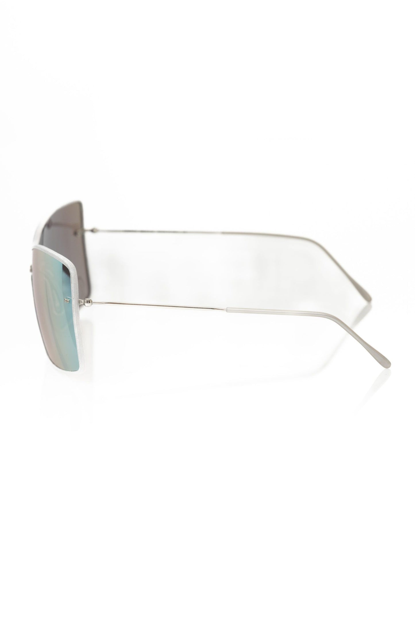 Frankie Morello Silber Metallic Damen Sonnenbrille