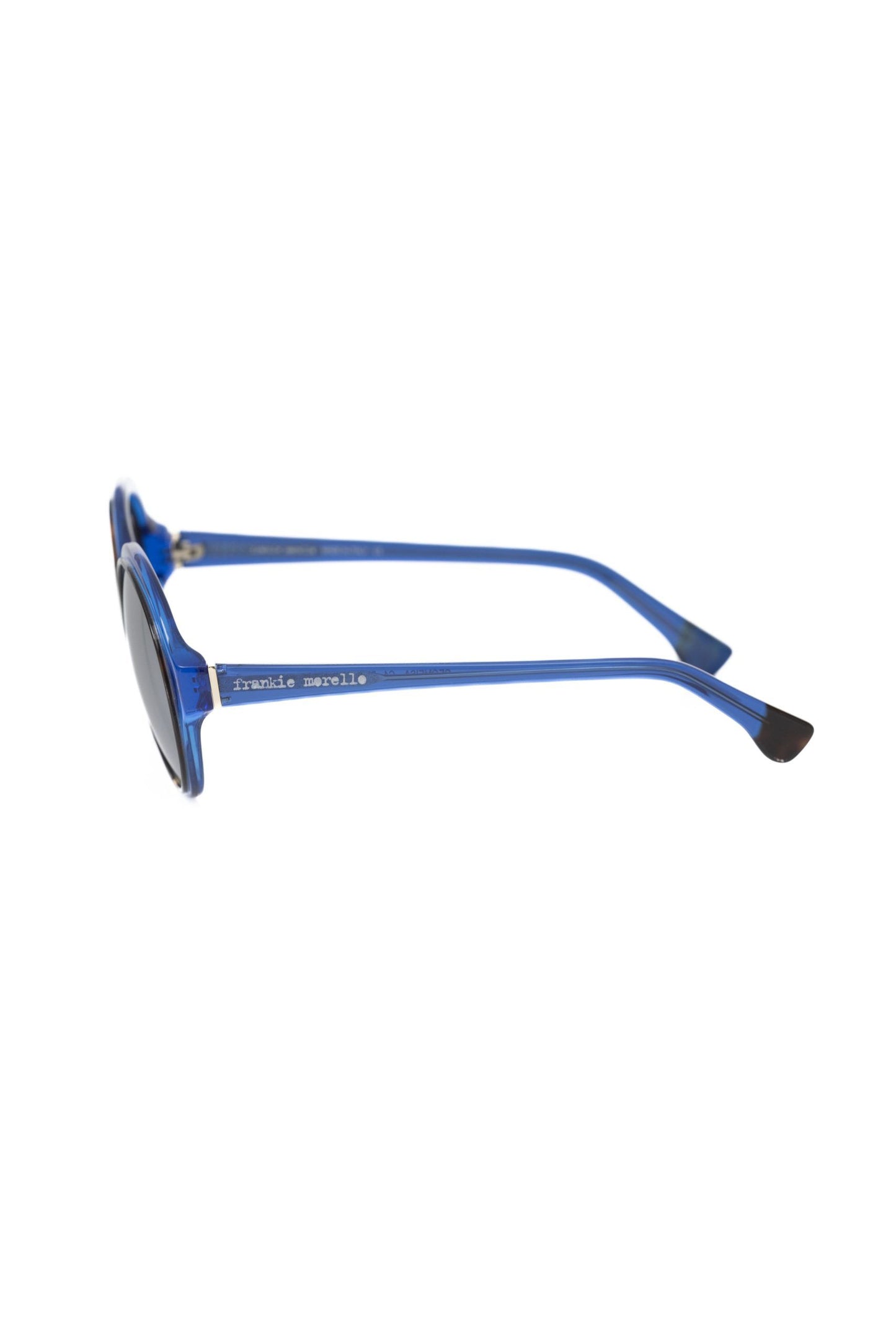 Frankie Morello Blaue Acetat-Sonnenbrille für Frauen