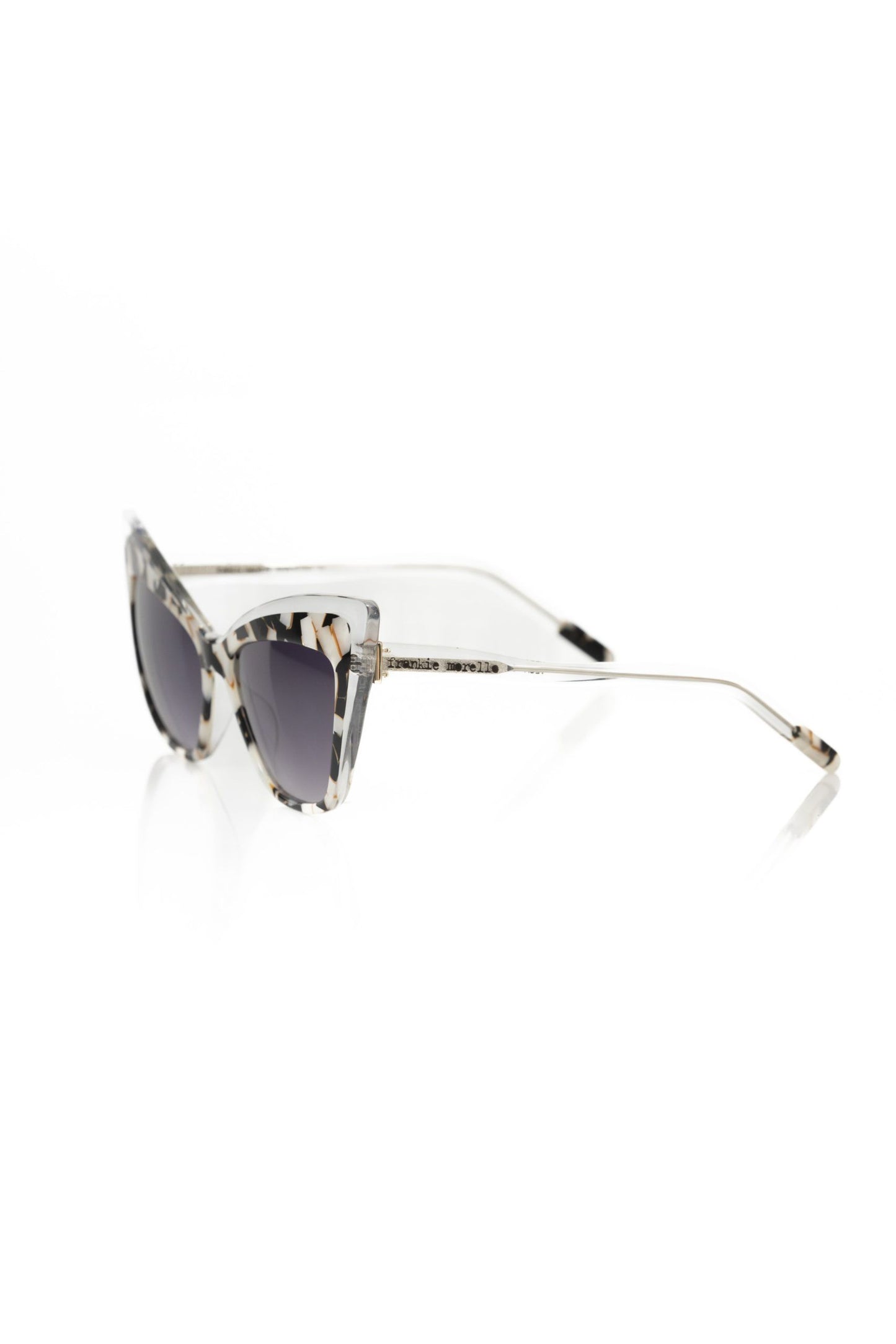 Frankie Morello Schwarze Acetat-Sonnenbrille für Frauen