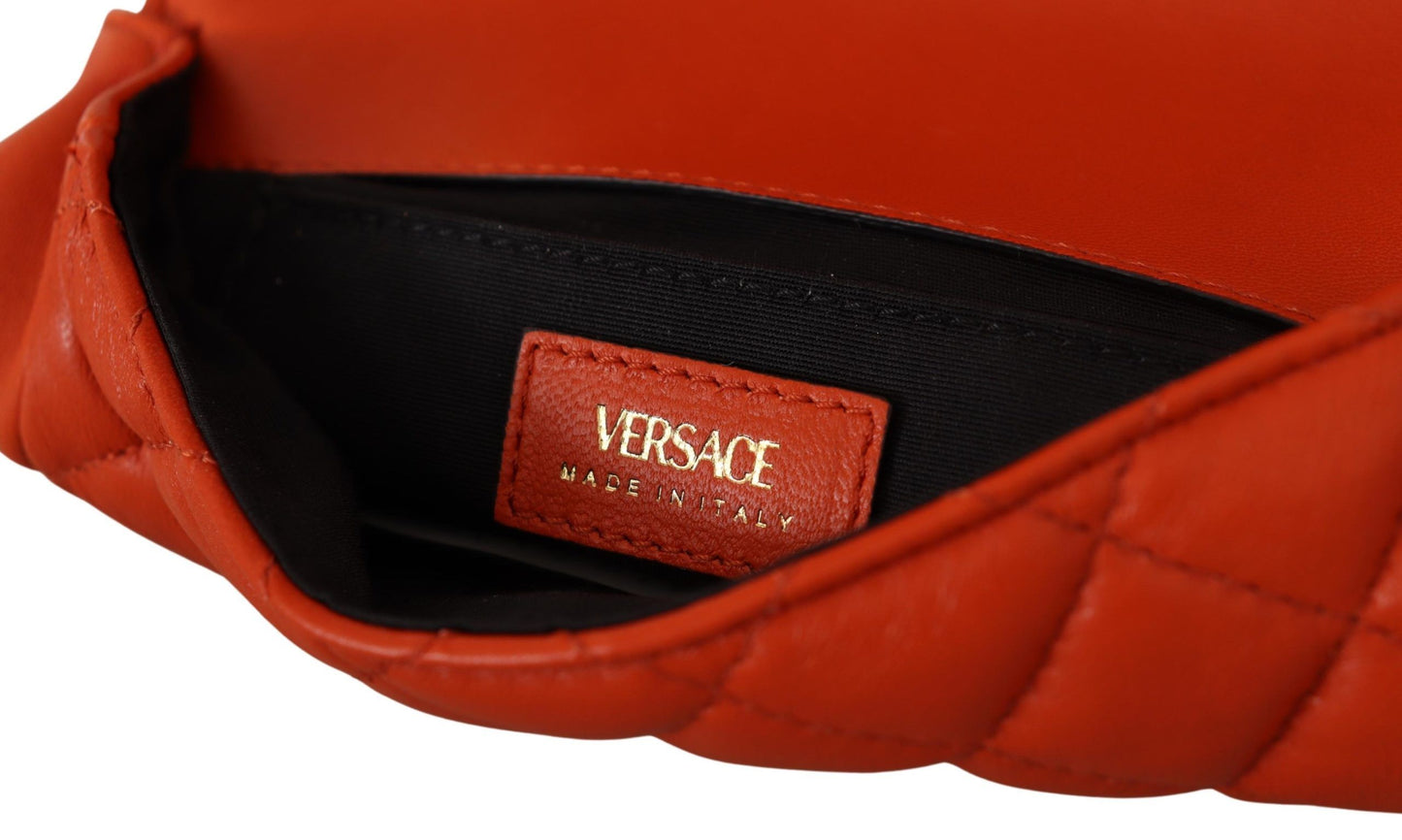 Versace Elegante Crossbody-Tasche aus rotem Nappaleder