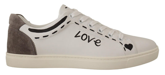 Dolce & Gabbana Elegante Freizeit-Sneakers aus weißem Leder