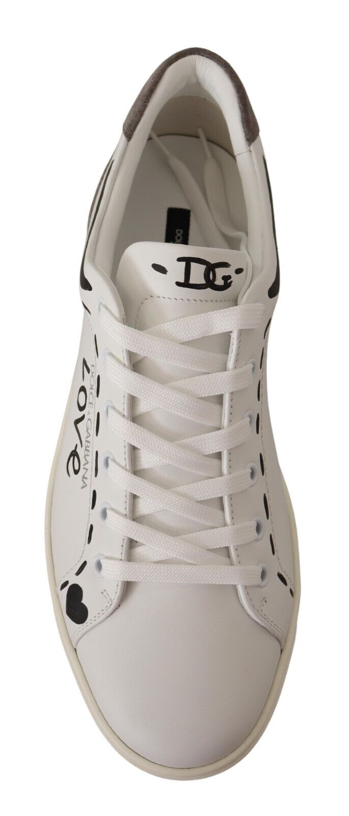 Dolce & Gabbana Elegante Freizeit-Sneakers aus weißem Leder