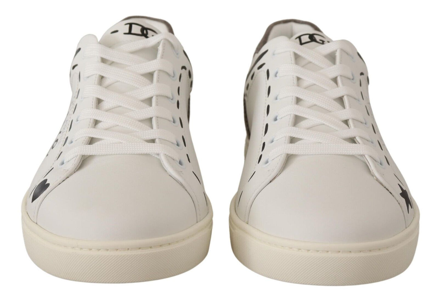 Dolce & Gabbana Elegante Freizeit-Sneakers aus weißem Leder