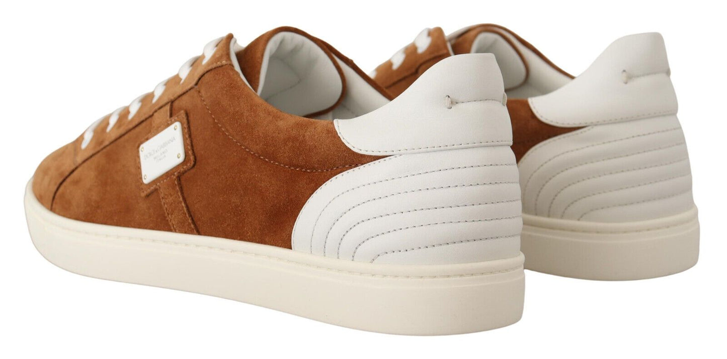 Dolce & Gabbana Elegante zweifarbige Leder-Sneakers