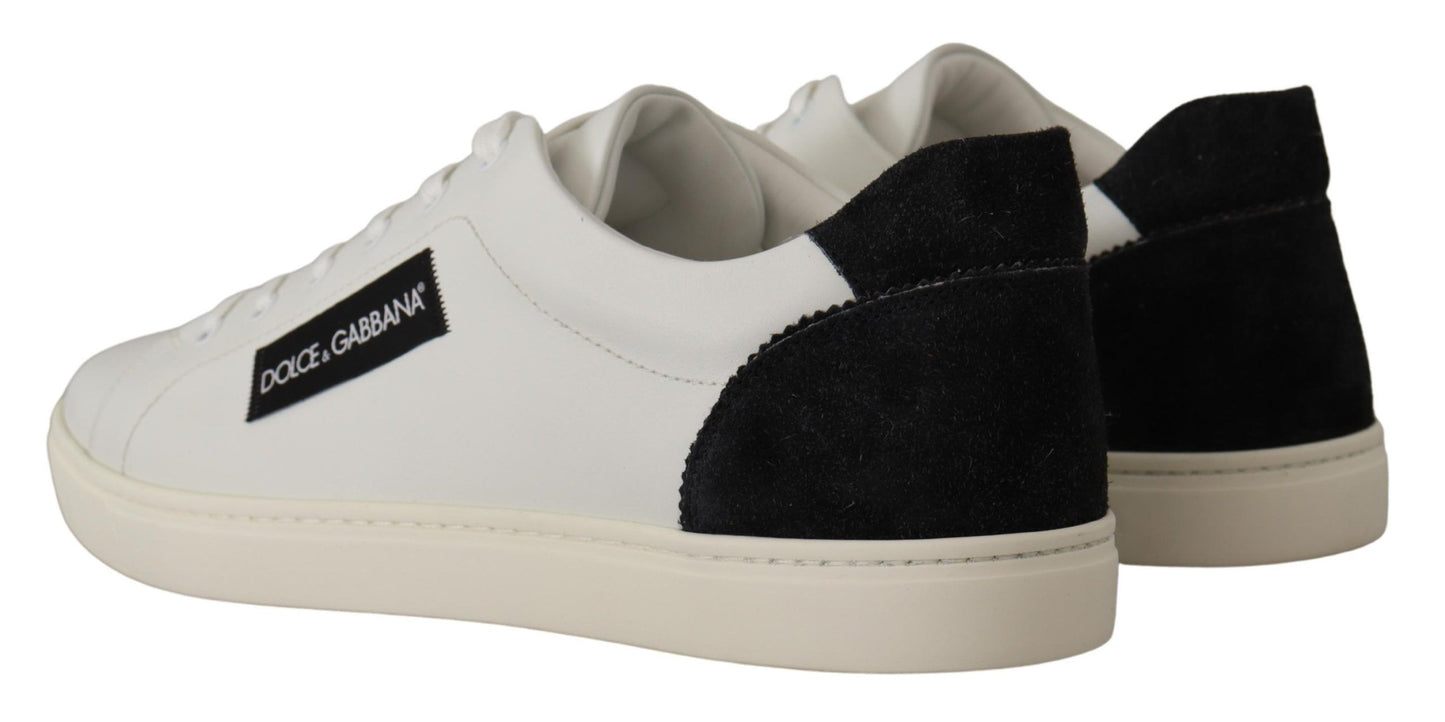 Dolce & Gabbana Elegante Low-Top-Sneakers aus weißem Leder