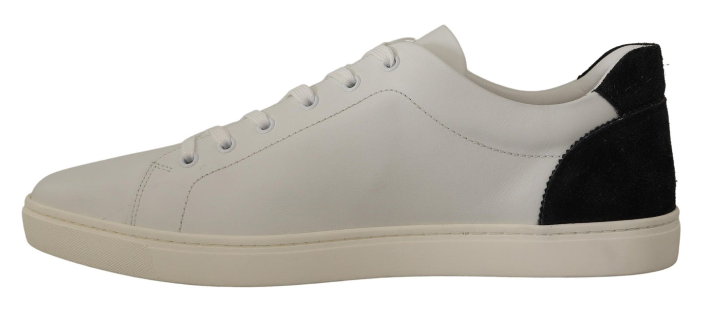 Dolce & Gabbana Elegante Low-Top-Sneakers aus weißem Leder