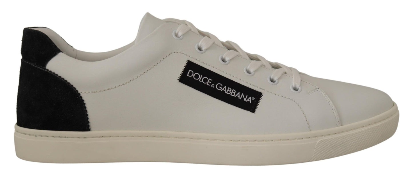 Dolce & Gabbana Elegante Low-Top-Sneakers aus weißem Leder