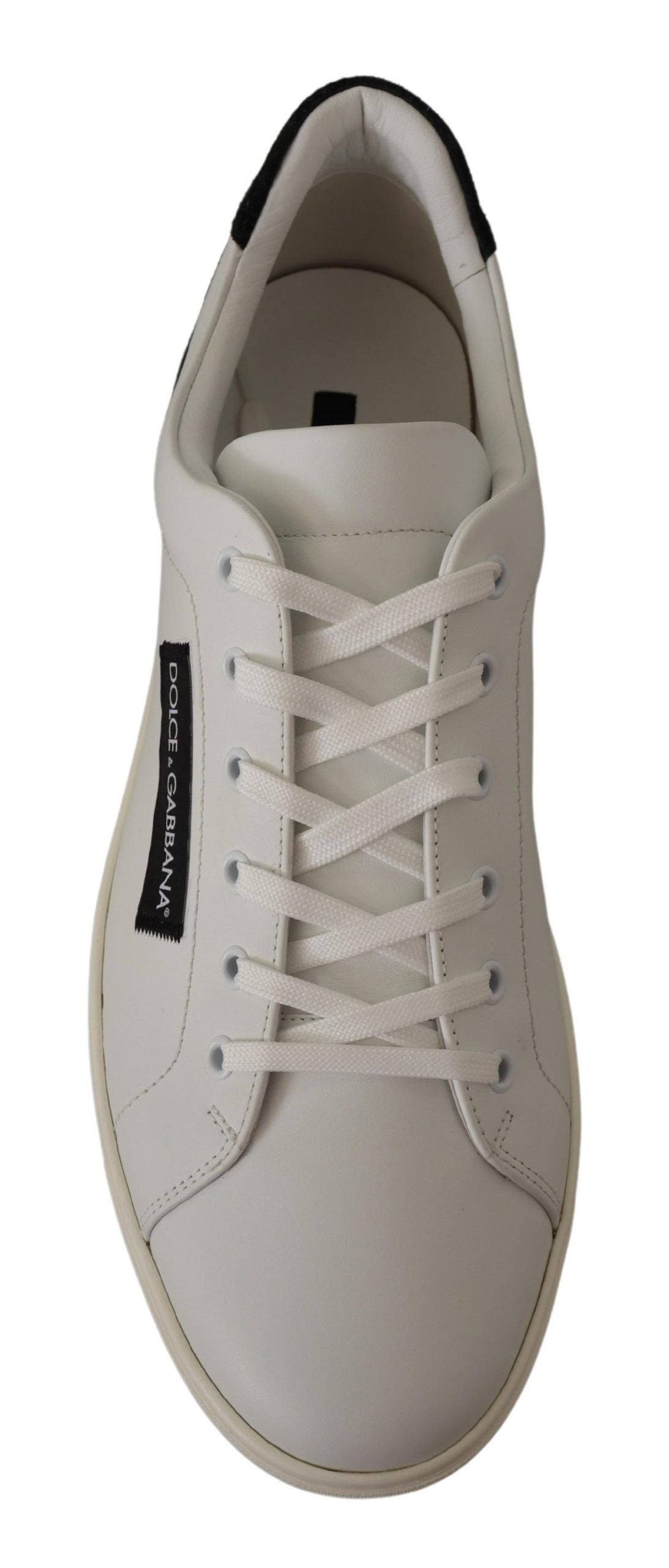 Dolce & Gabbana Elegante Low-Top-Sneakers aus weißem Leder