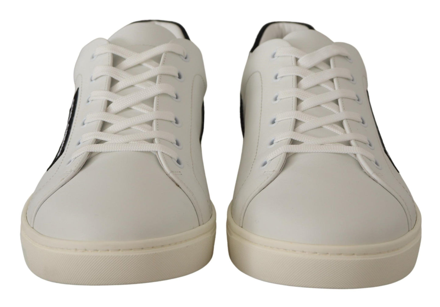 Dolce & Gabbana Elegante Low-Top-Sneakers aus weißem Leder