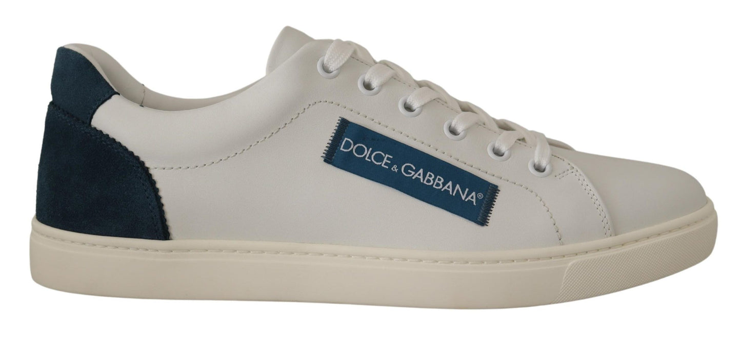 Dolce & Gabbana Schicke weiße Low-Top-Sneakers aus Leder