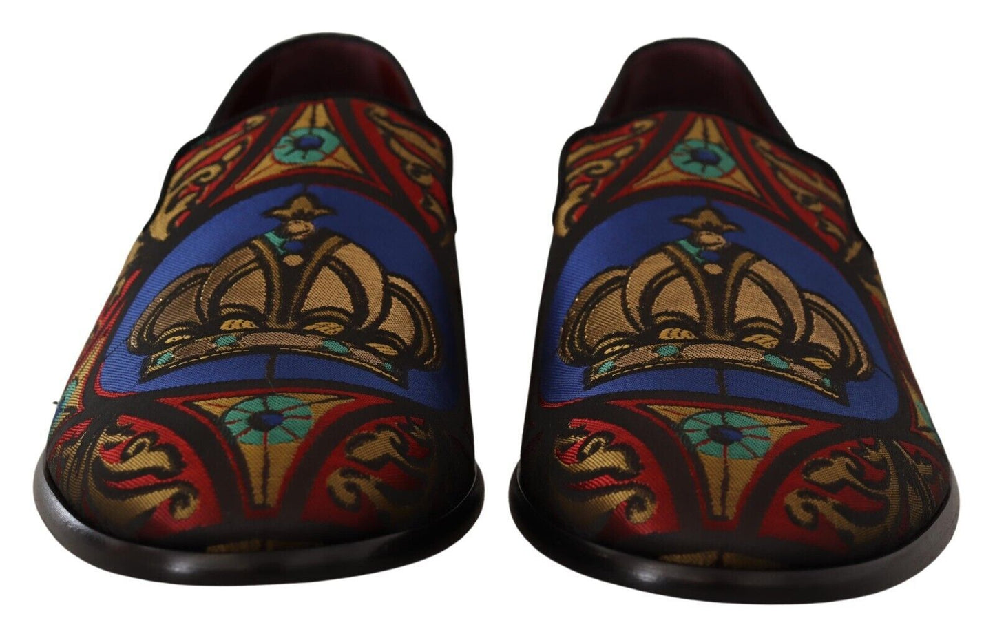 Dolce & Gabbana Multicolor Jacquard Slipper Pantoffeln