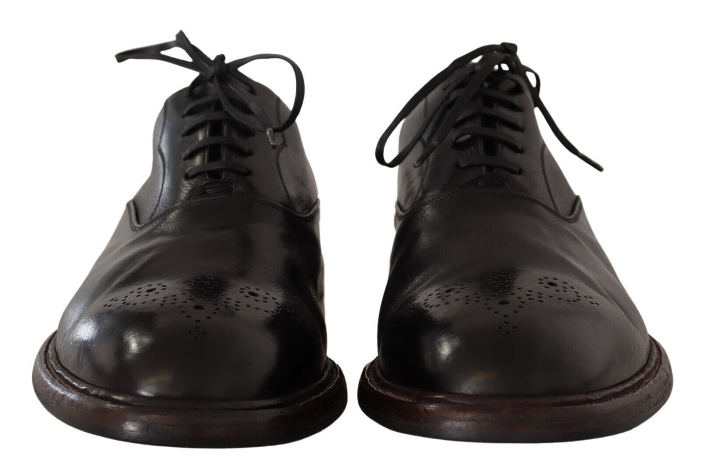 Dolce & Gabbana Elegante Schwarze Leder Derby Formale Schuhe