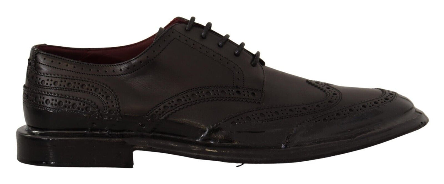 Dolce & Gabbana Elegante Derby Oxford Wingtips aus Kalbsleder