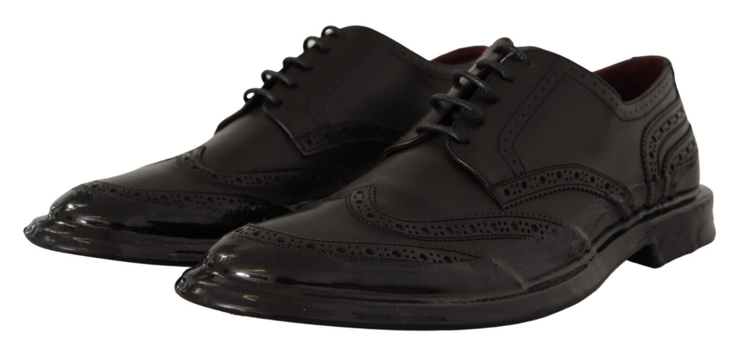 Dolce & Gabbana Elegante Derby Oxford Wingtips aus Kalbsleder