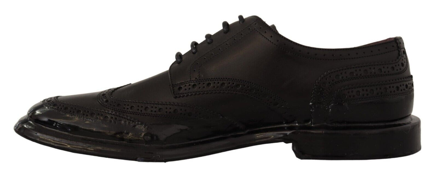 Dolce & Gabbana Elegante Derby Oxford Wingtips aus Kalbsleder