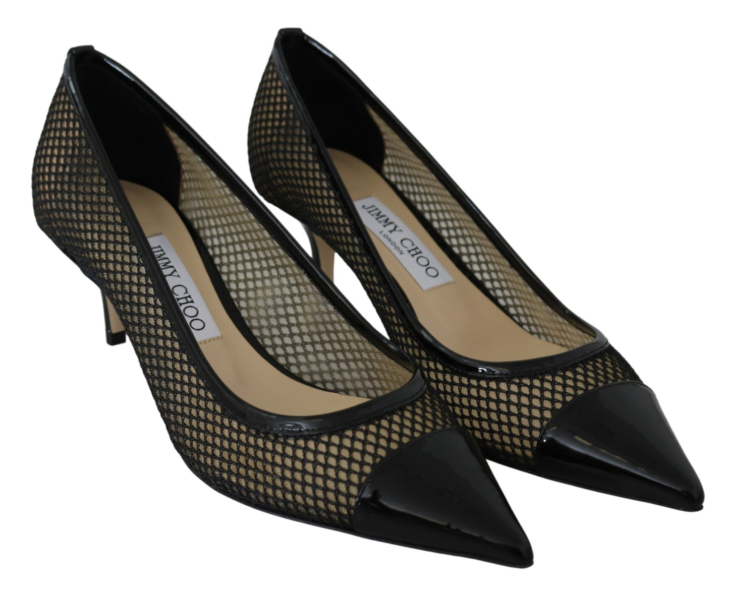 Jimmy Choo Schicke spitze Pumps aus Lackmaschee