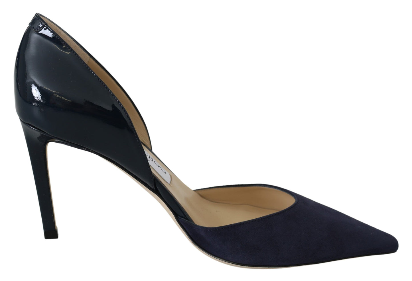 Jimmy Choo Elegante Marineblaue Wildleder-Pumps mit spitzer Zehe