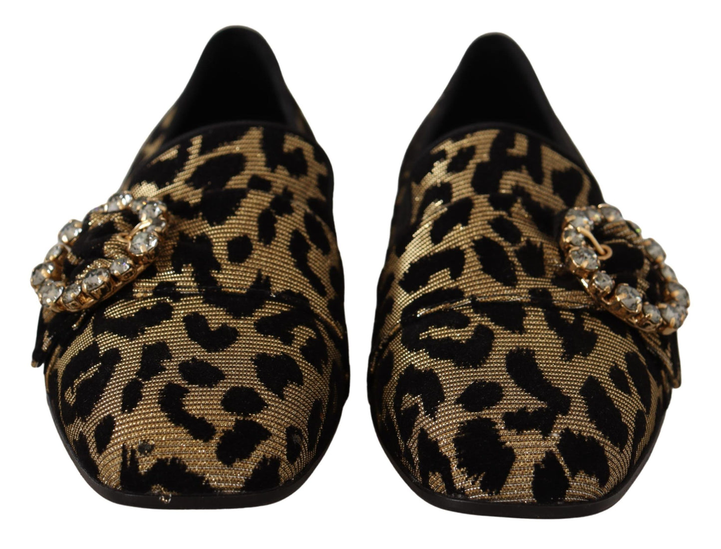 Dolce & Gabbana Elegante Leopard Crystal Gem Loafers