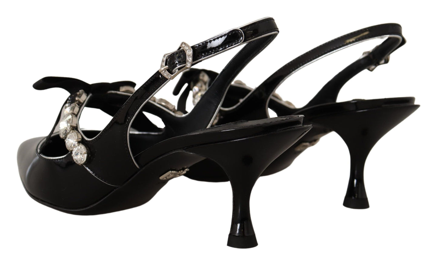 Dolce & Gabbana Elegante Kristall Slingback Heels Pumpe