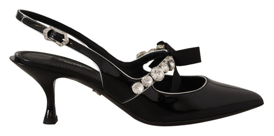 Dolce & Gabbana Elegante Kristall Slingback Heels Pumpe