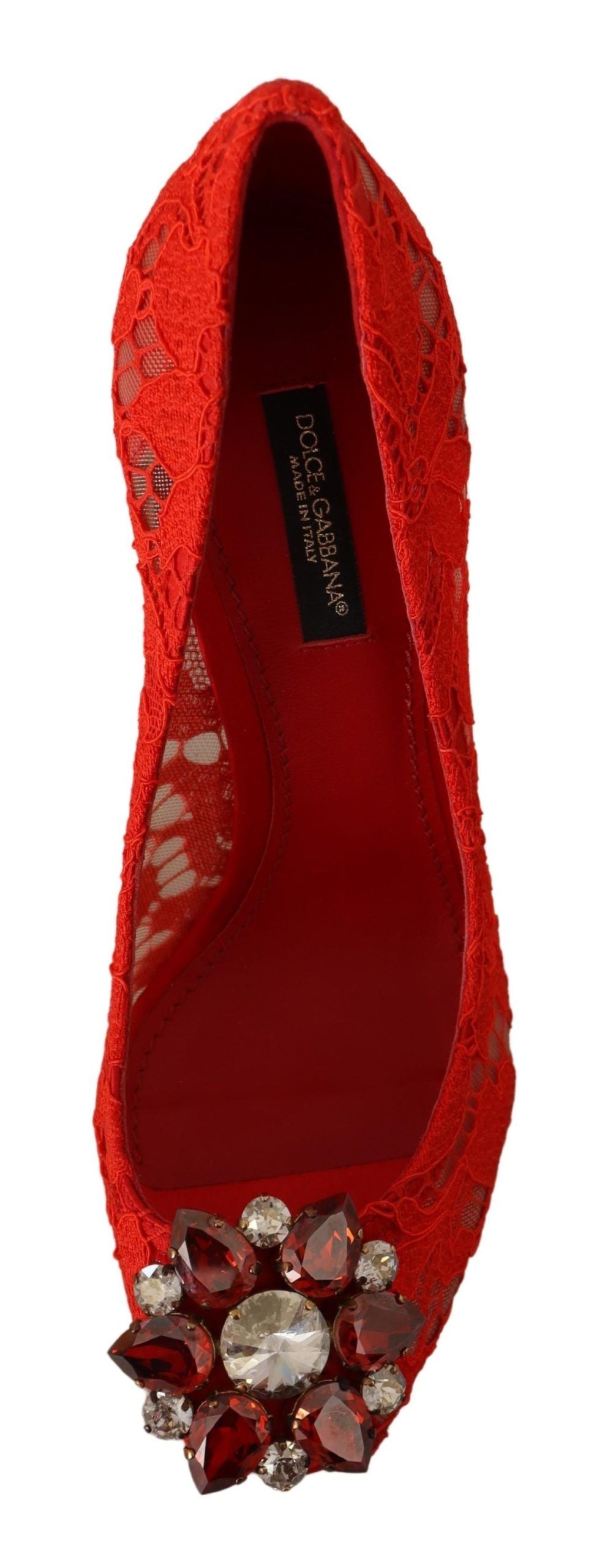 Dolce & Gabbana Rote Kristall Taormina Spitze Heels Pumps