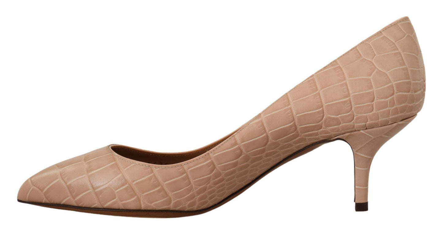 Dolce & Gabbana Elegante Beige Leder Pumps