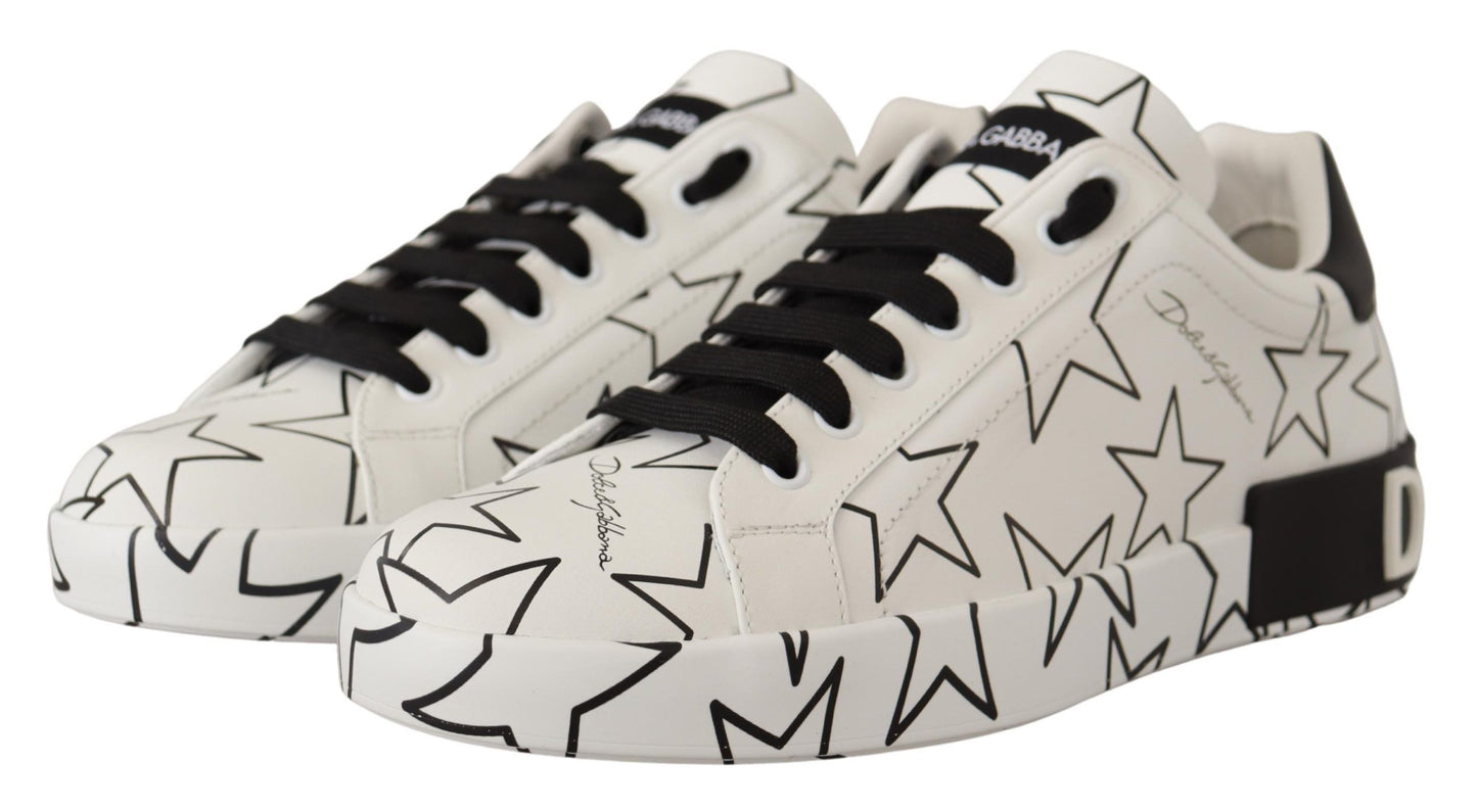 Dolce & Gabbana Elegante Low-Top-Sneakers mit Sternchen-Muster