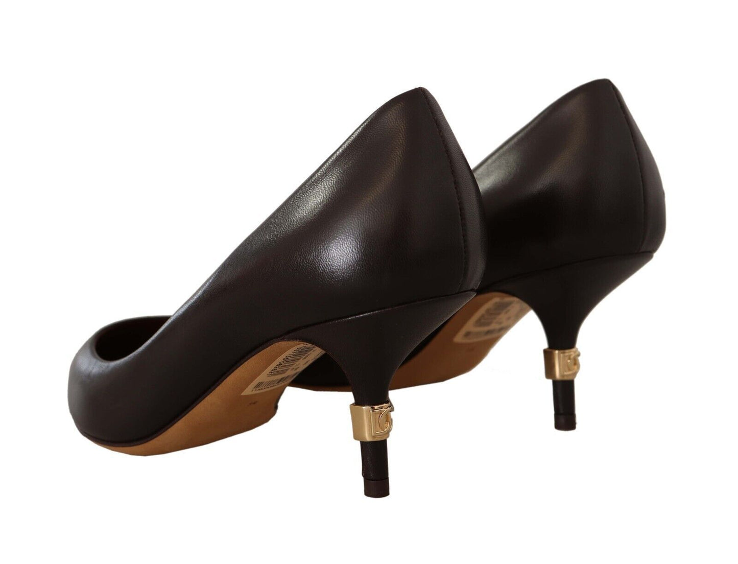 Dolce & Gabbana Elegante braune Lederabsätze Pumps