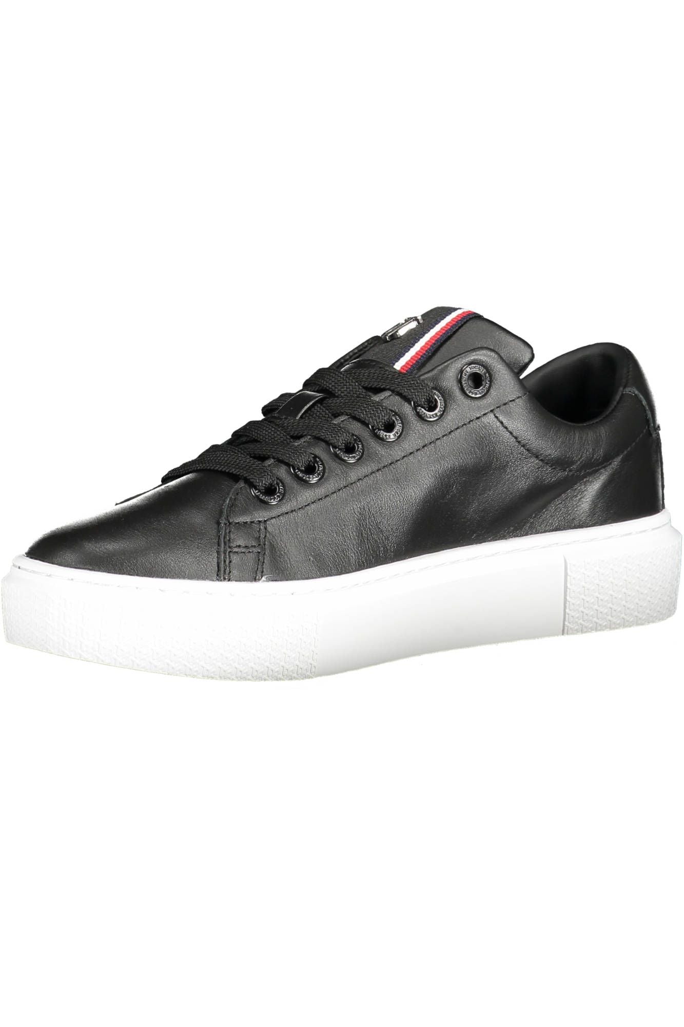 Tommy Hilfiger Schwarzes Leder Damen Sneaker