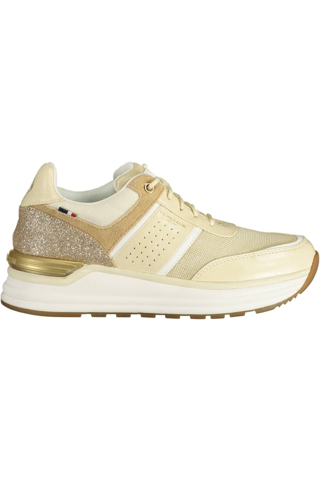 U.S. POLO ASSN. Beige ECO SUEDE Schnürsenkel-Sneakers