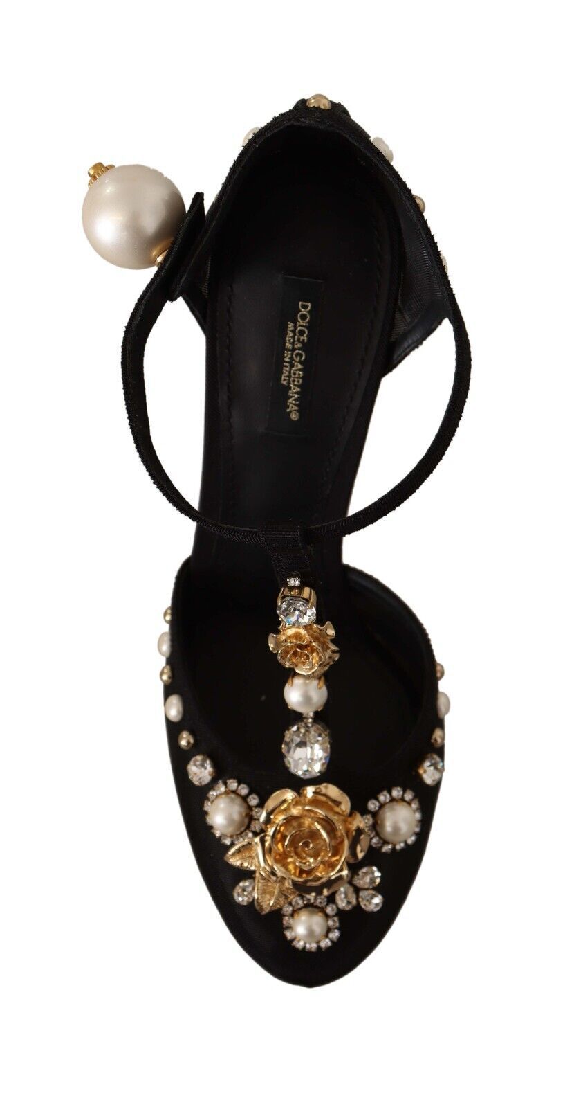 Dolce & Gabbana Elegante verschönerte T-Strap Heels Sandalen