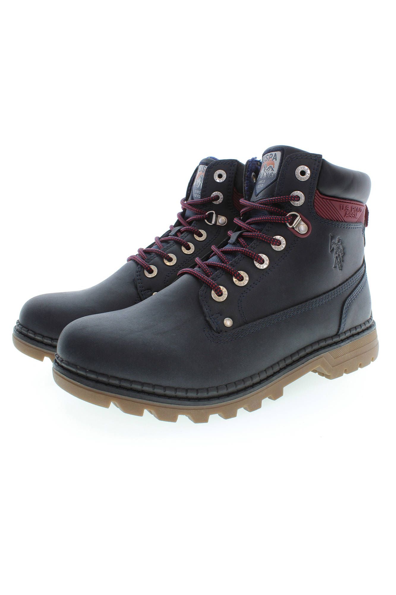 U.S. POLO ASSN. Elegante blaue hohe Stiefel mit Spitzendetail