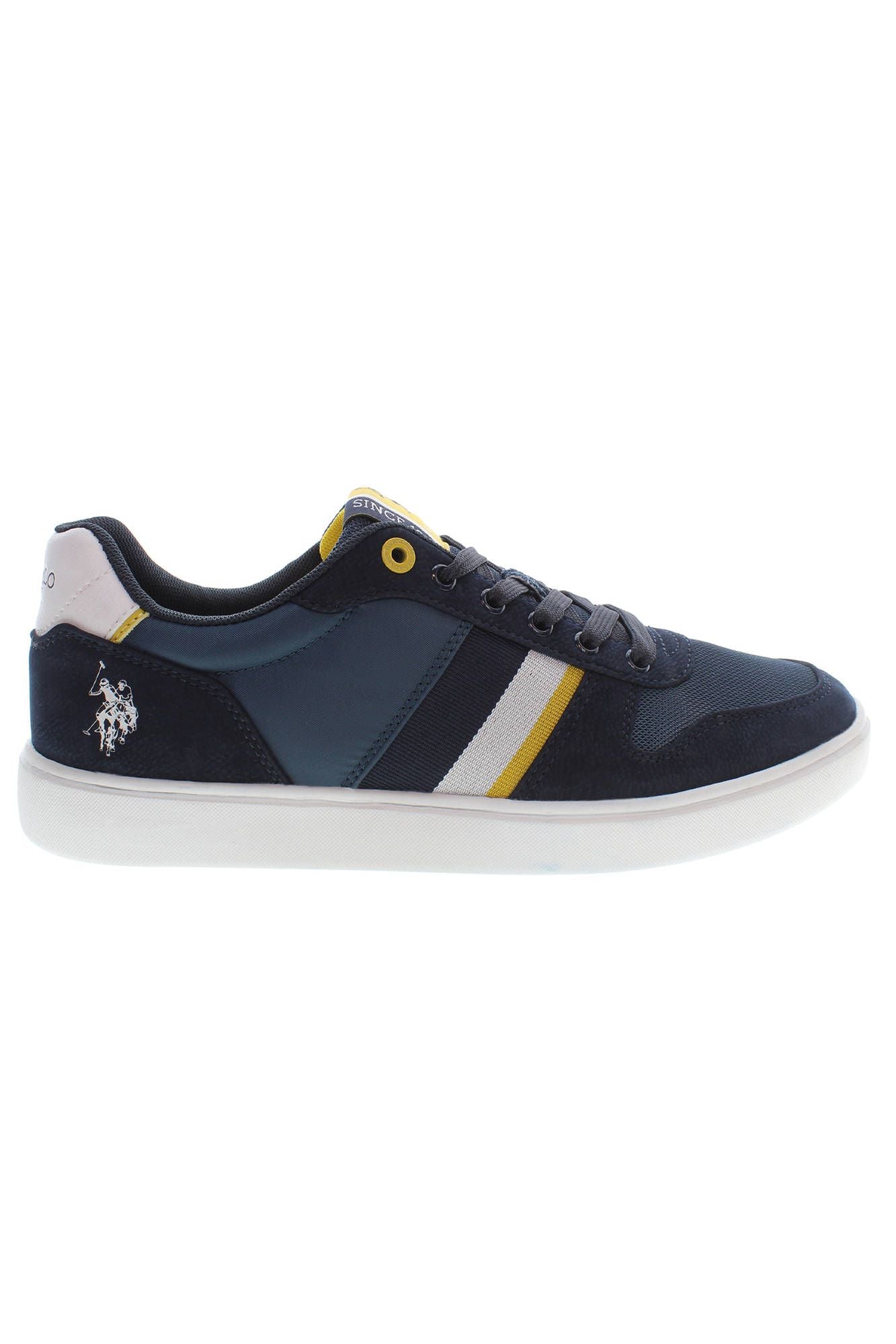 U.S. POLO ASSN. Schlichte blaue Sneakers mit kontrastierenden Details