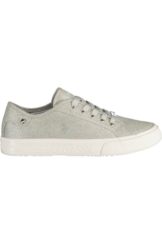 U.S. POLO ASSN. Silberne Schnürsenkel Sportliche Sneakers für moderne Frauen