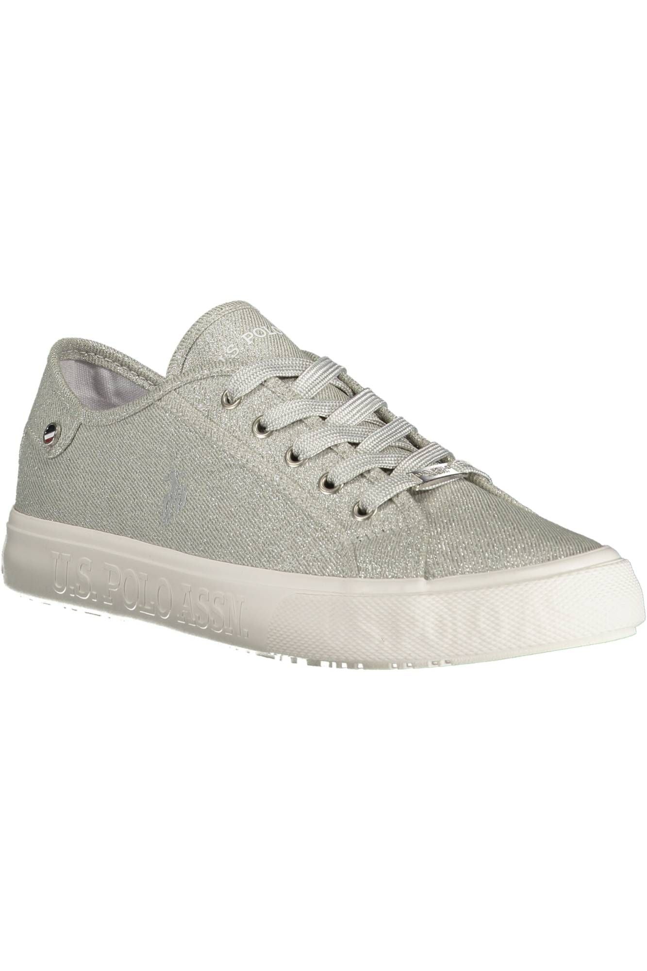 U.S. POLO ASSN. Silberne Schnürsenkel Sportliche Sneakers für moderne Frauen