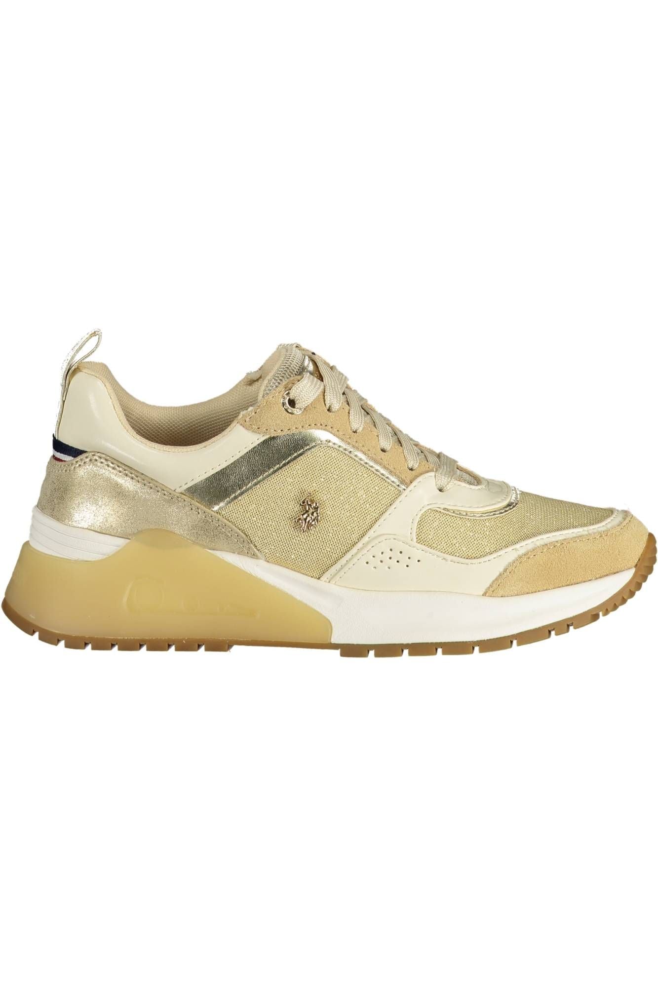 U.S. POLO ASSN. Elegante goldfarbene Sportschuhe mit Schnürsenkeln