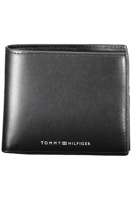 Tommy Hilfiger Schwarzes Leder Herren Portemonnaie