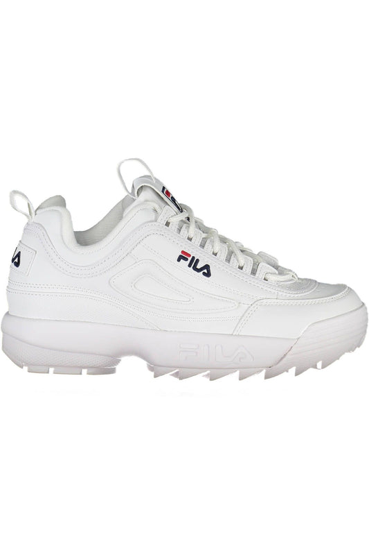 Fila Schlichte weiße Sportschuhe mit gestickten Akzenten