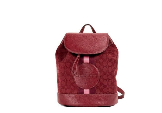 COACH Dempsey Red Apple Unterschrift Jacquard Canvas Logo Patch Rucksack