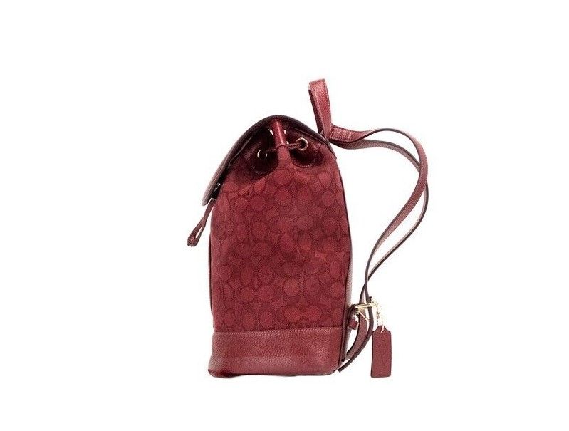 COACH Dempsey Red Apple Unterschrift Jacquard Canvas Logo Patch Rucksack