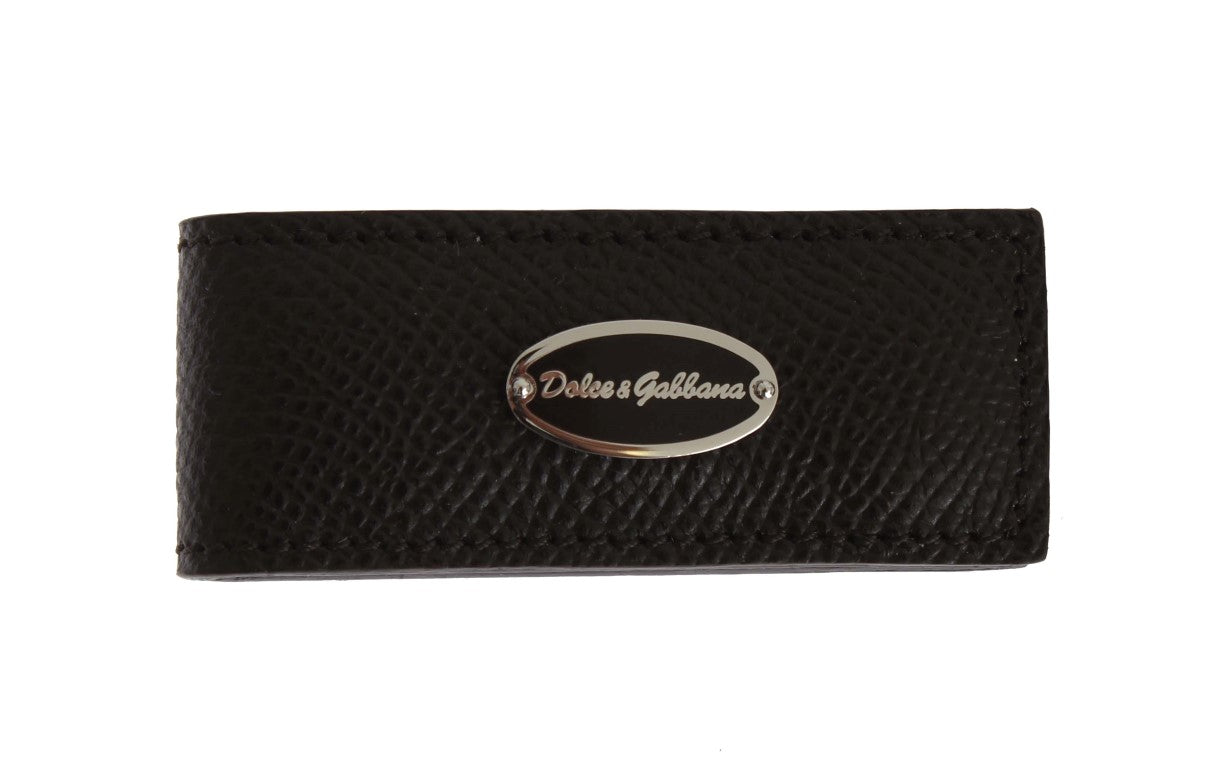 Dolce & Gabbana Elegante Geldklammer aus braunem Leder