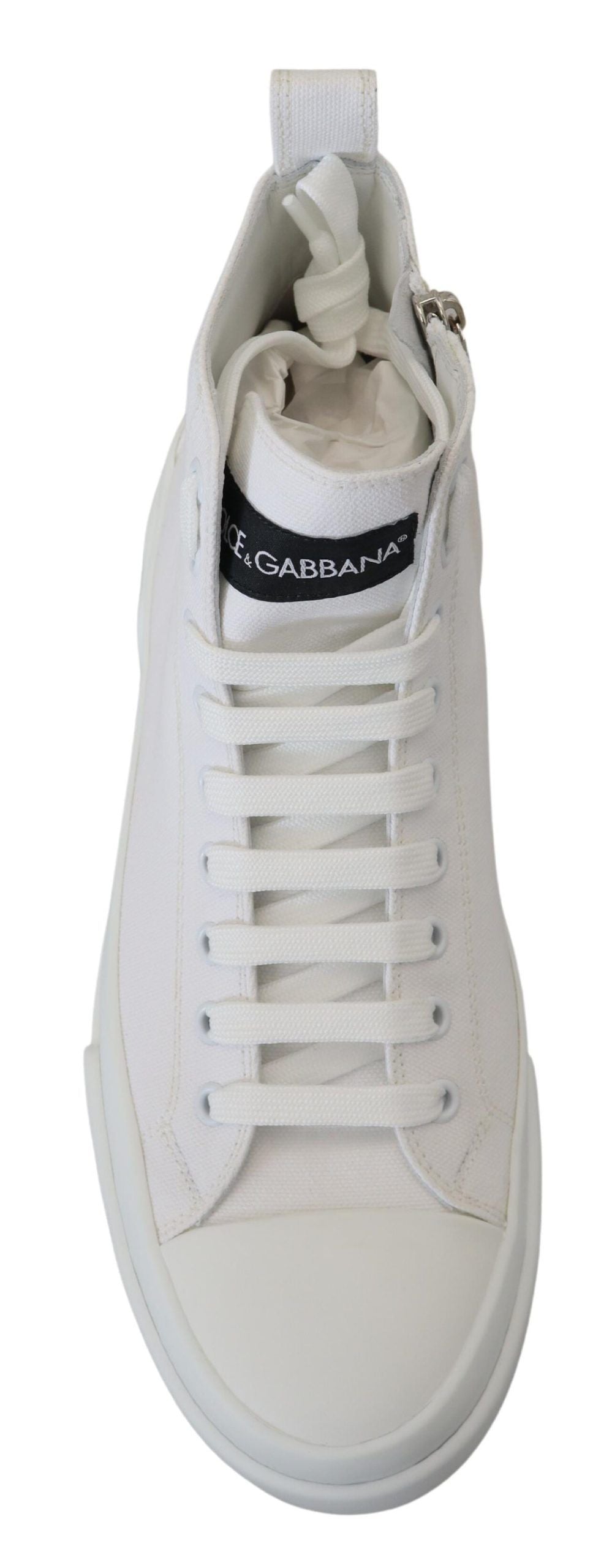 Dolce & Gabbana Elegante High-Top-Sneaker aus Canvas