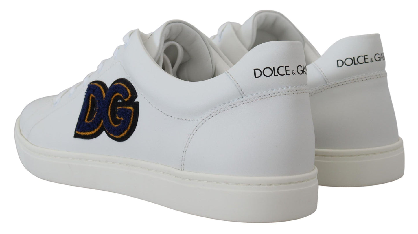 Dolce & Gabbana Elegante Herren-Sneakers aus weißem Leder