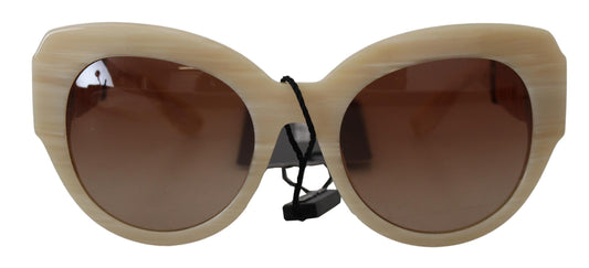 Dolce & Gabbana Beige Chic Acetat Damen-Sonnenbrille