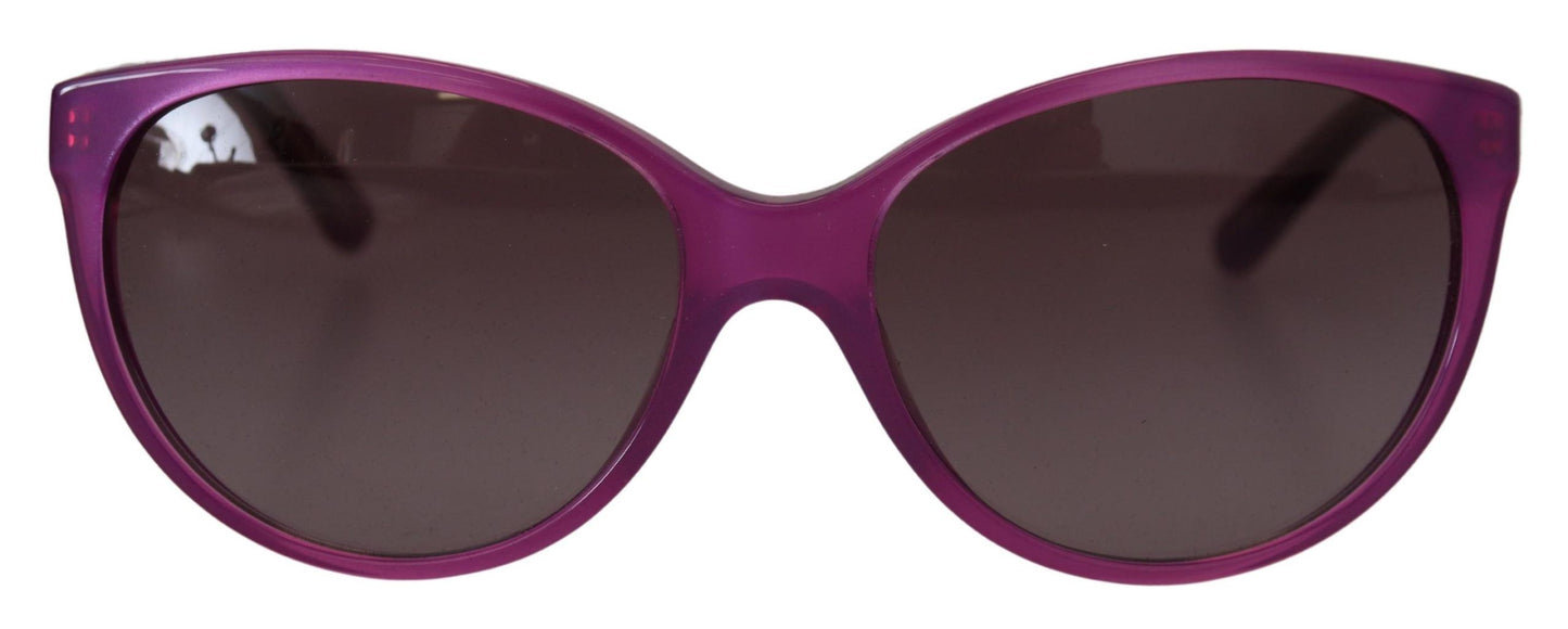 Dolce & Gabbana Schicke runde Sonnenbrille aus lila Acetat