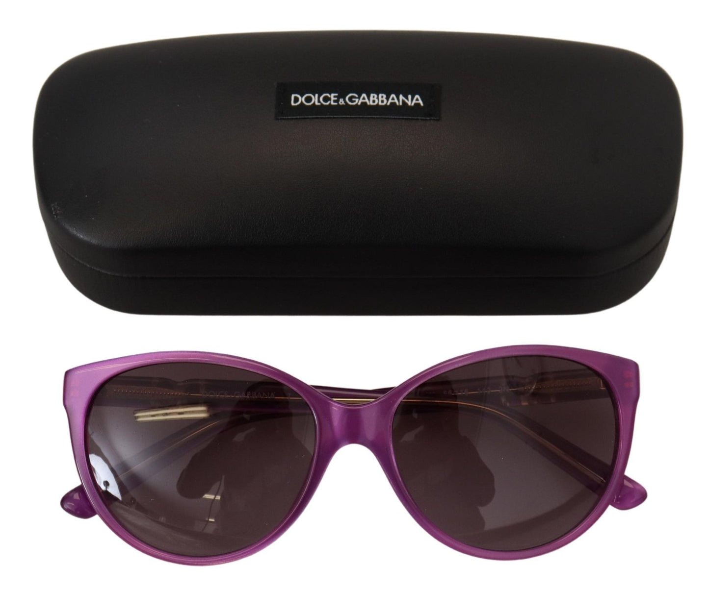 Dolce & Gabbana Schicke runde Sonnenbrille aus lila Acetat