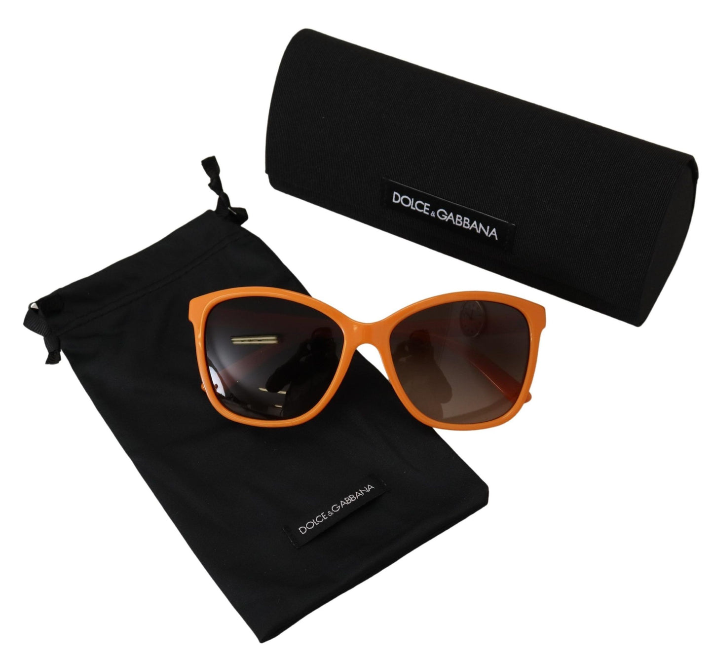 Dolce & Gabbana Schicke Orange Runde Sonnenbrille für Frauen