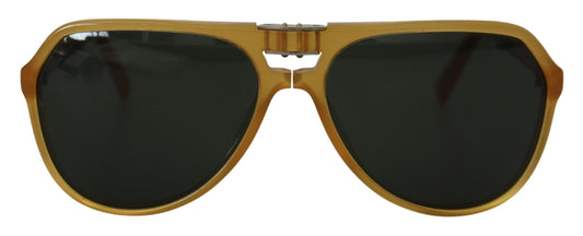 Dolce & Gabbana Schicke gelbe Aviator-Sonnenbrille aus Acetat