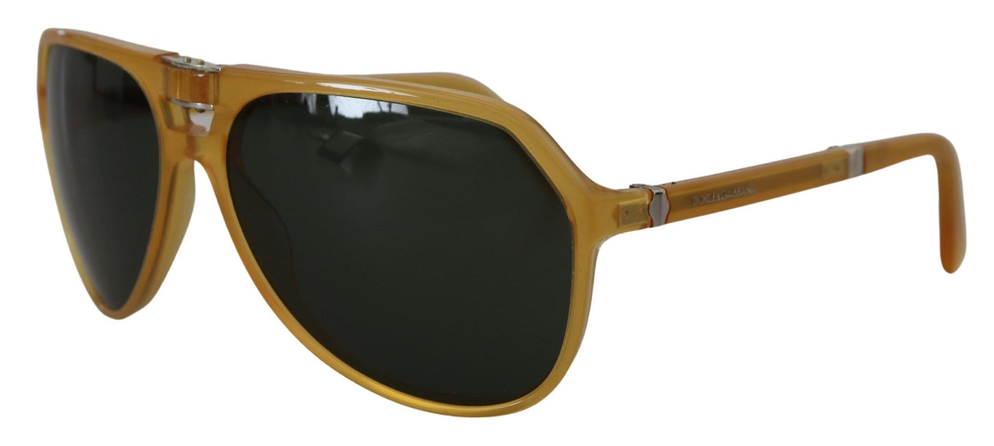 Dolce & Gabbana Schicke gelbe Aviator-Sonnenbrille aus Acetat