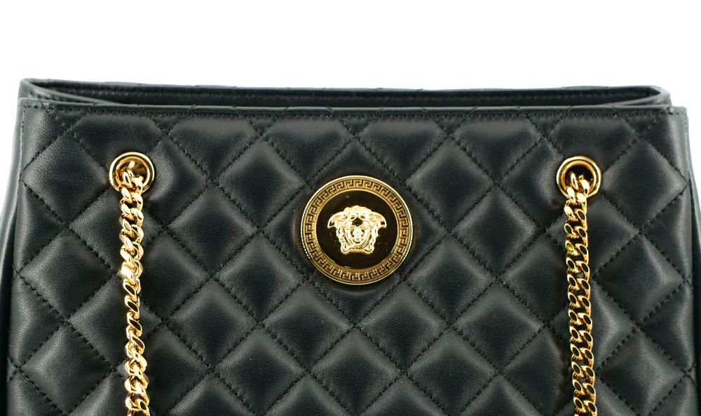 Versace Elegante gesteppte Nappaleder-Tasche